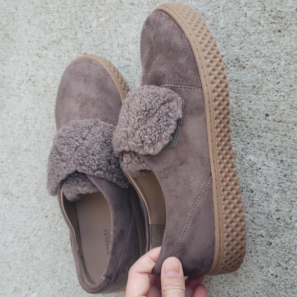 Aerosoles Womens Wave Ebbie Sherpa Top Ankle Boots Sneaker Medium Taupe Size 7.5 - Picture 9 of 15